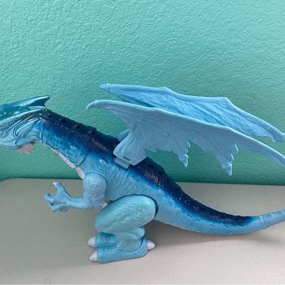 Robo Alive Blue Roaring Ice Dragon Battery Operated Robotic Dragon Zuro Works - Picture 2 of 7